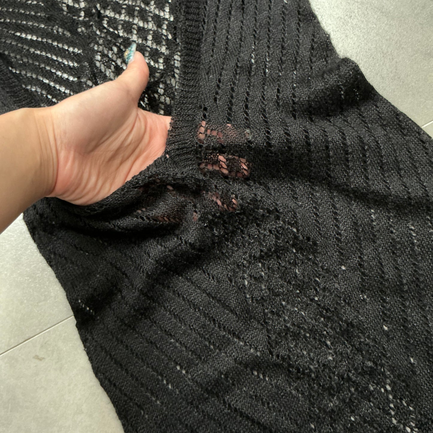 Sheer Knit Vest Dress