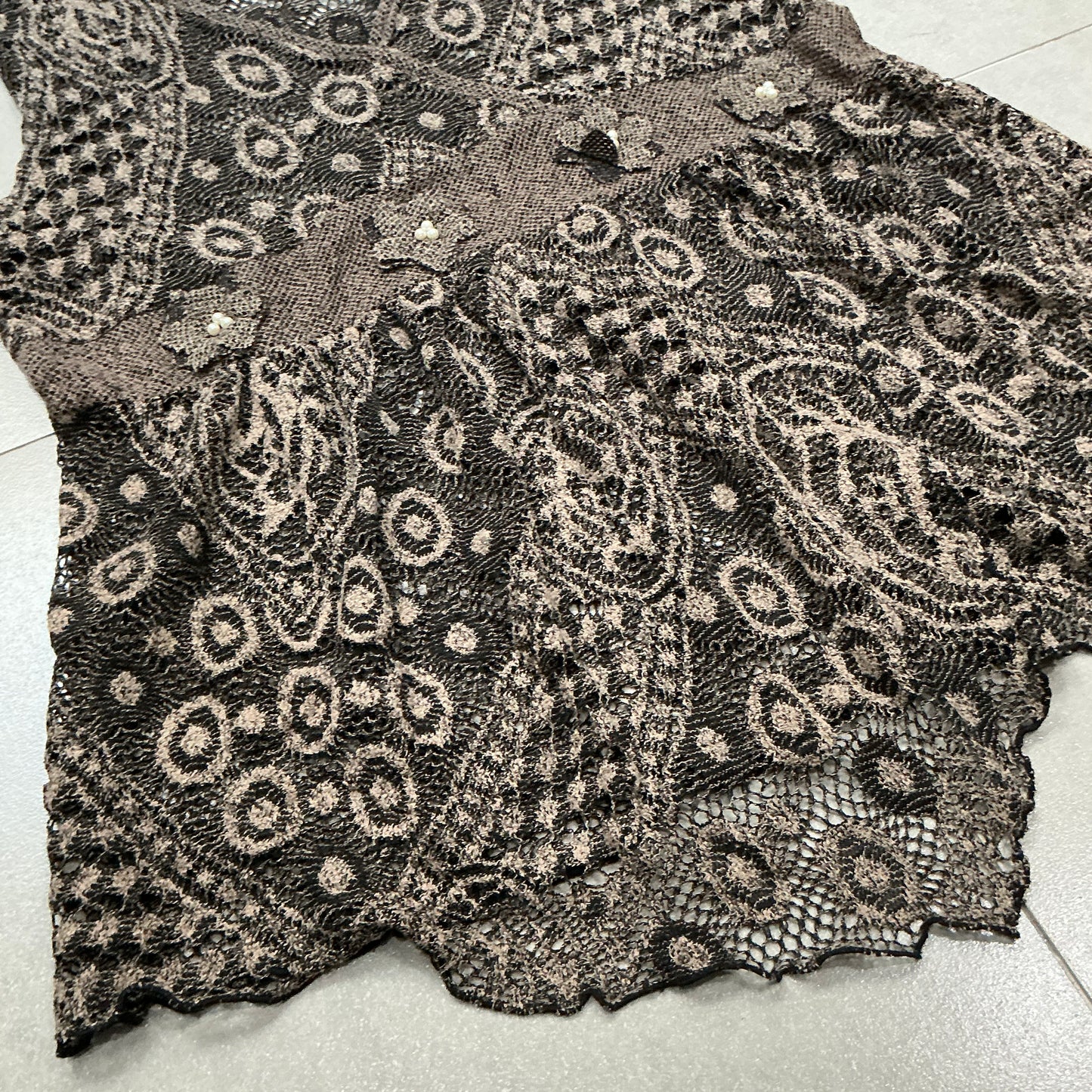 Sheer Pattern Vest