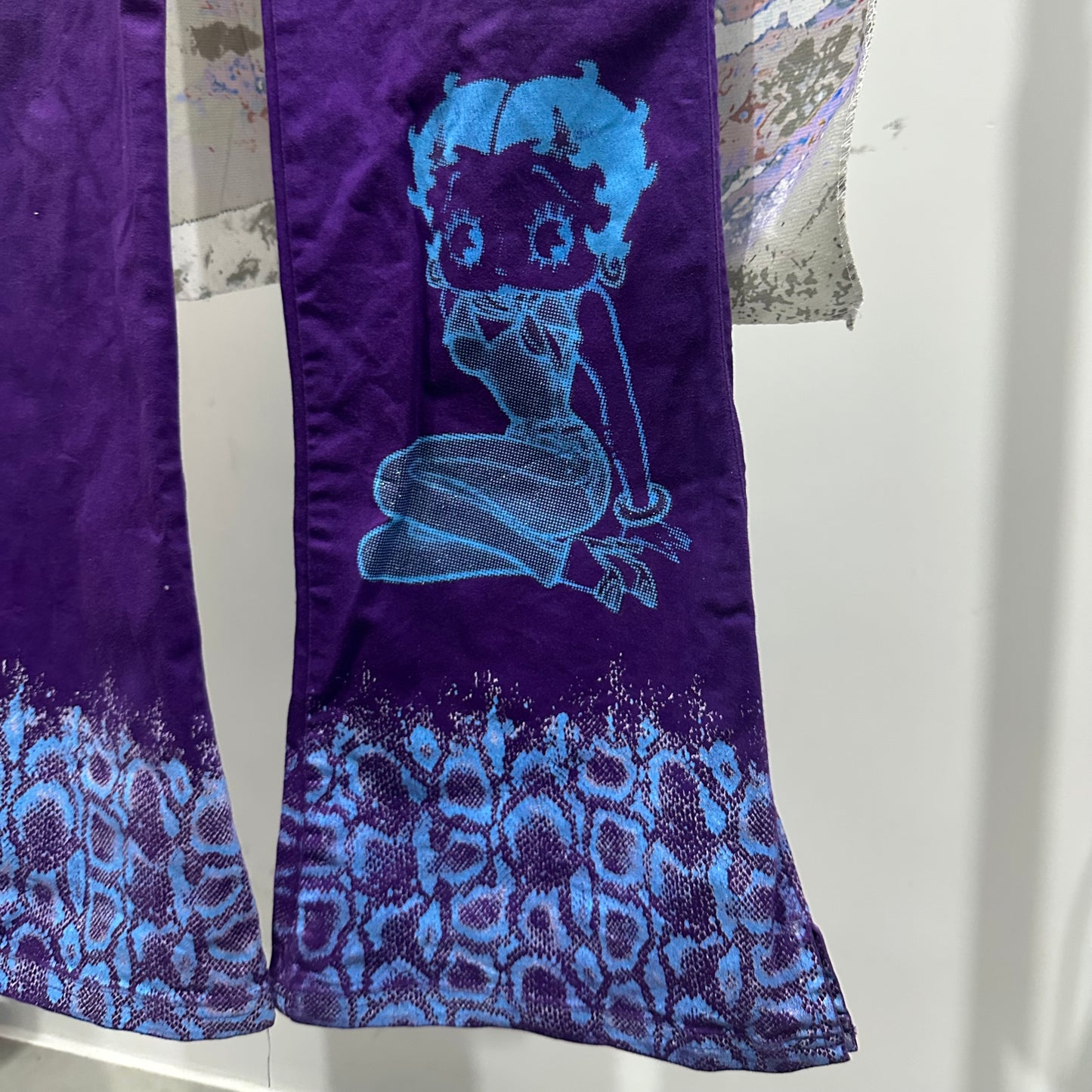 Betty Boop Snake Print Bootcut Pants