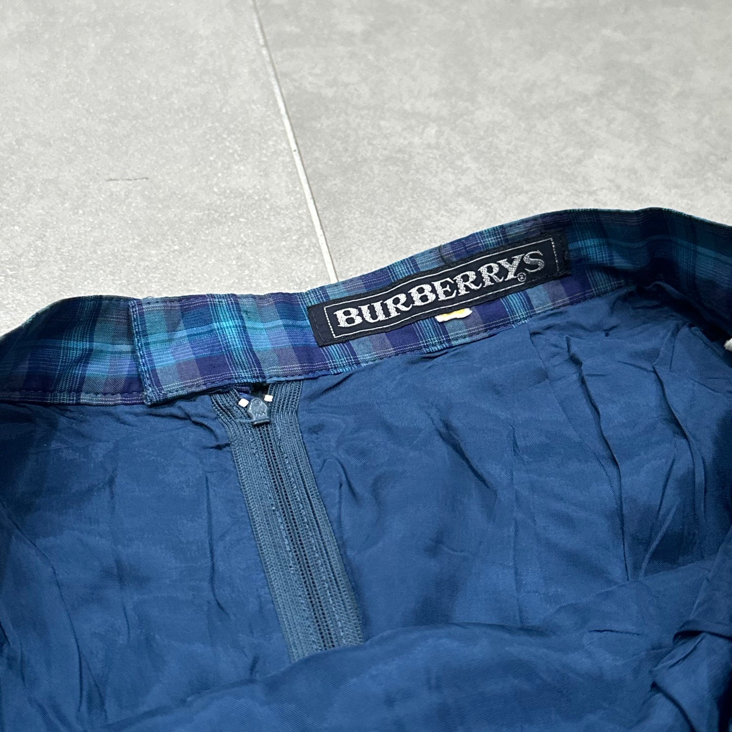 Burberry 90s Checked Midi Skirt