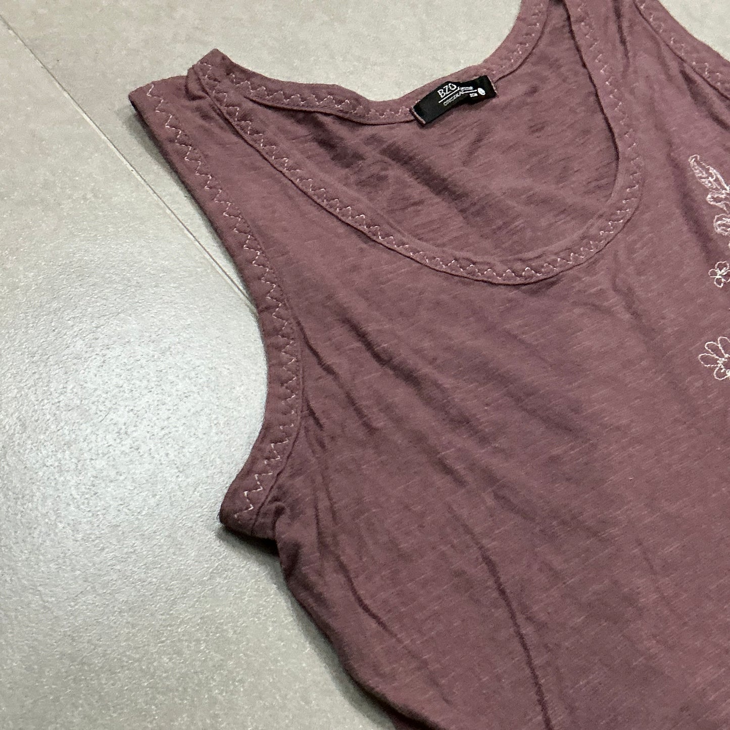 Embroidered Floral Tank Top
