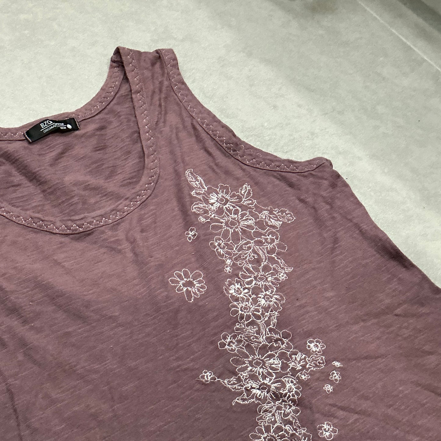 Embroidered Floral Tank Top