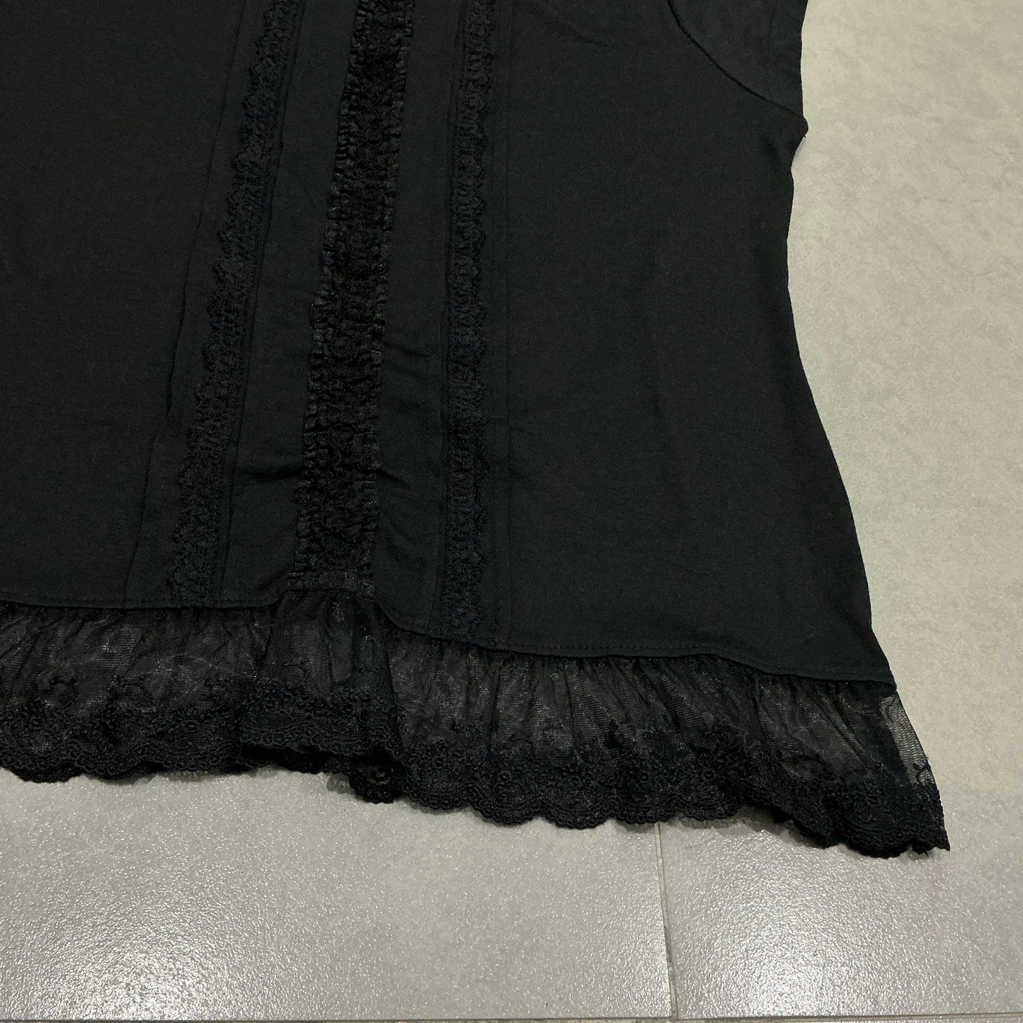 Lace Trim Square Neck Top