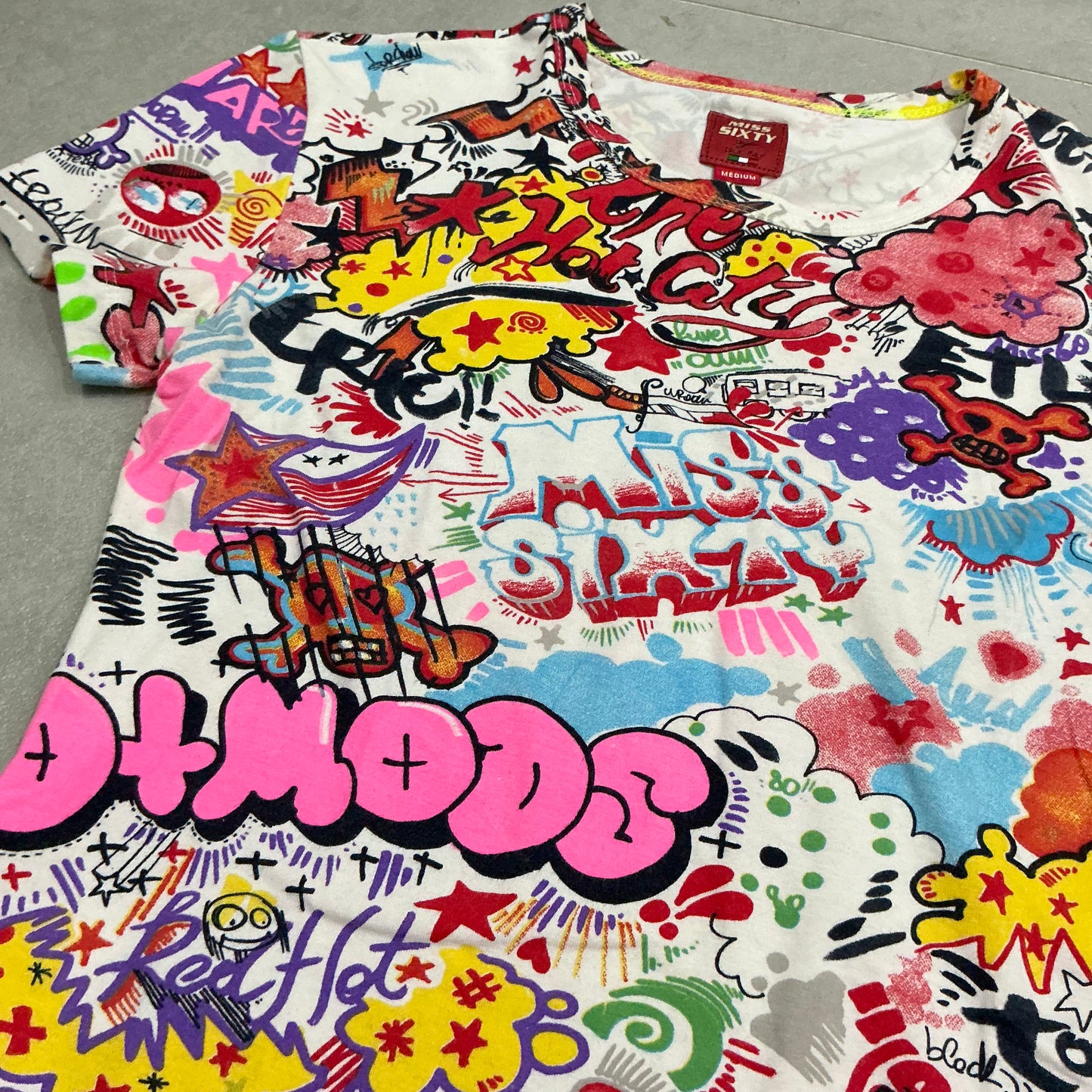 Missy Sixty Graffiti Print Top