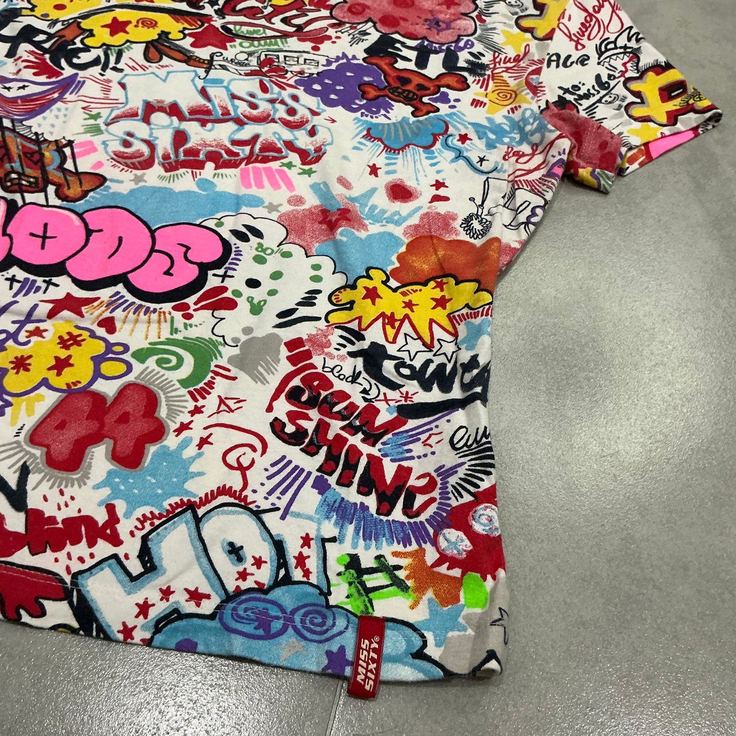 Missy Sixty Graffiti Print Top