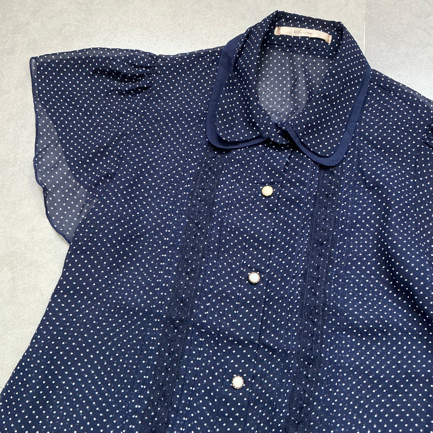 Polka Dot Mesh Shirt