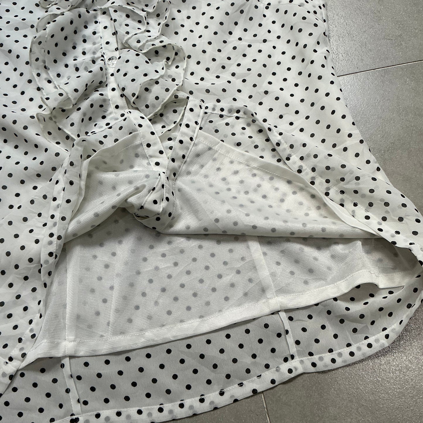 Polka Dot Mesh Shirt