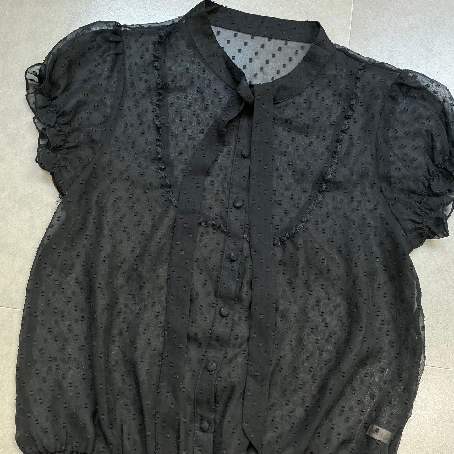Polka Dot Mesh Top
