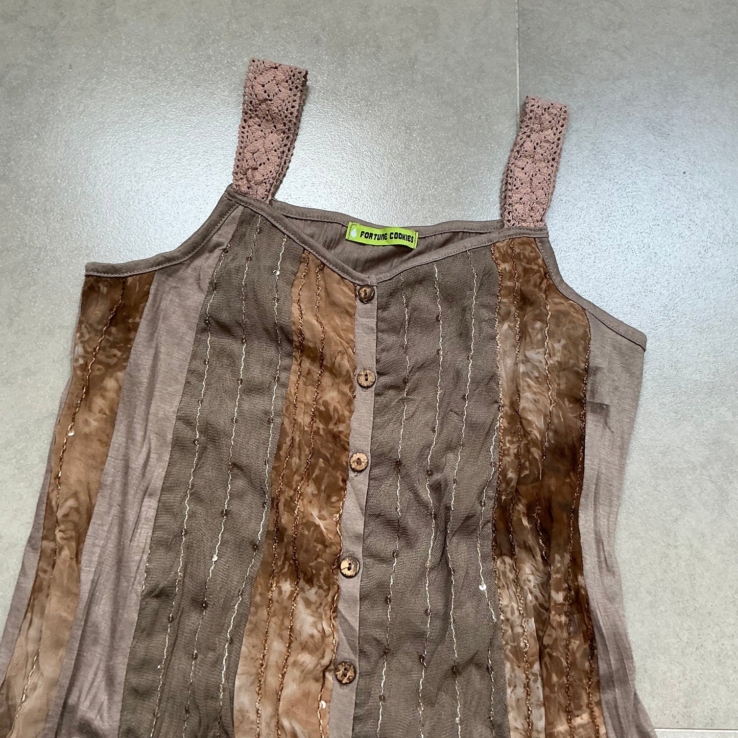 90s Splicing Button Up Camisole
