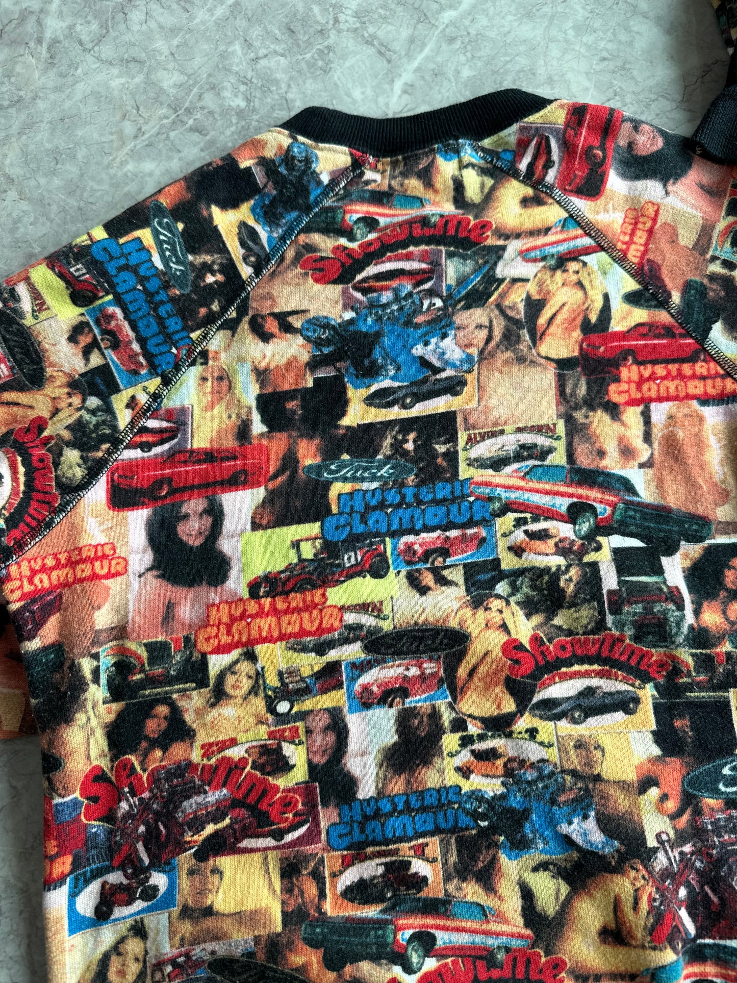 Hysteric Glamour 1990s Collage Car and Topless Woman Sweater