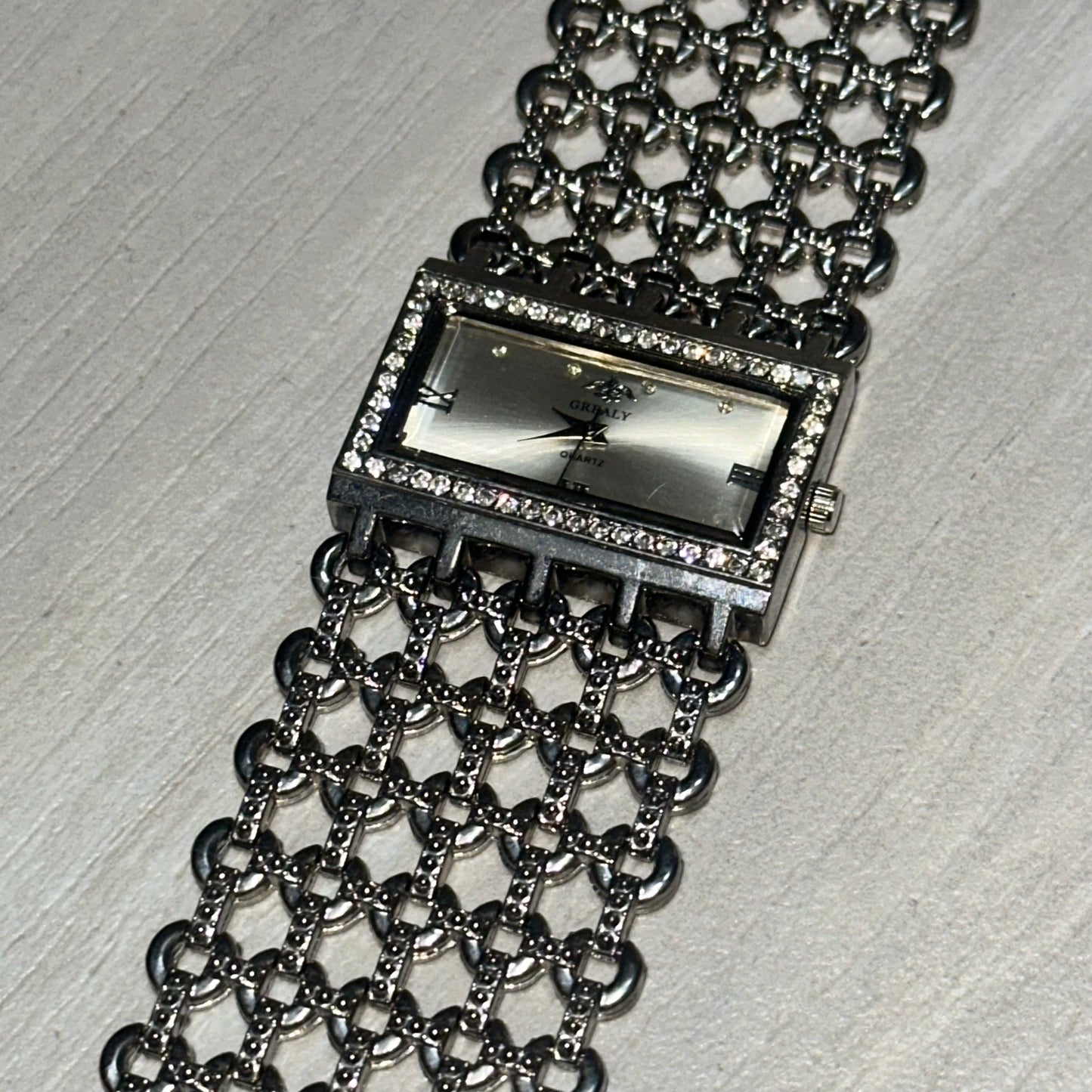 Rectangular Alloy Braid Watch