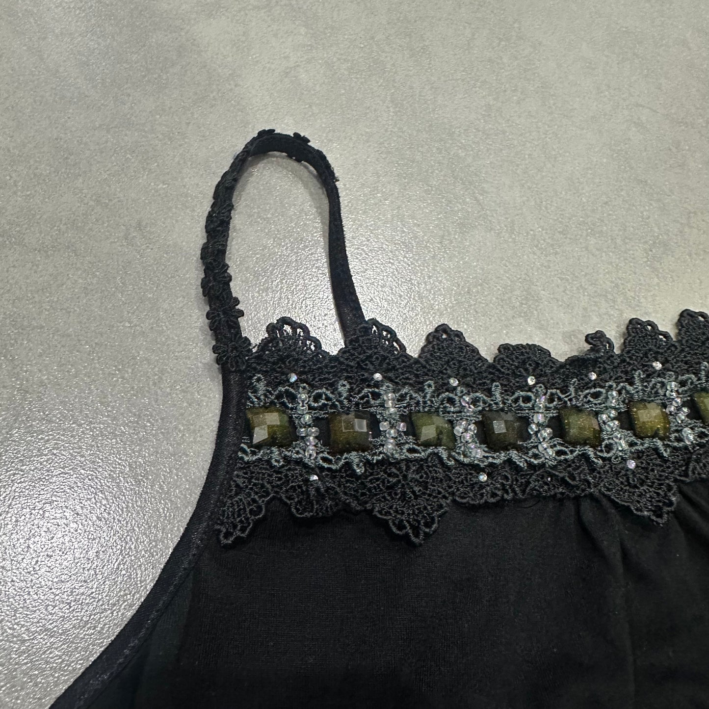 Axes Femme Lace trim Beaded Camisole