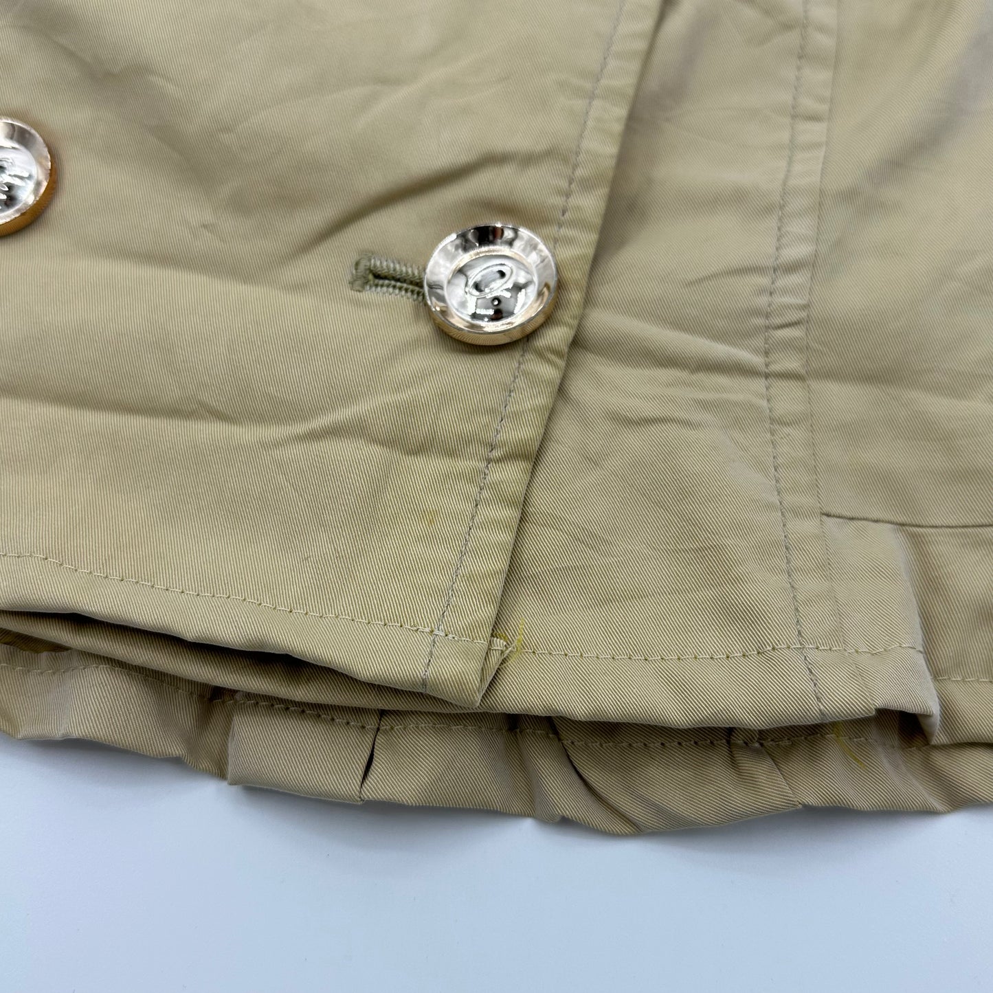 Cropped Trench Button Up Coat