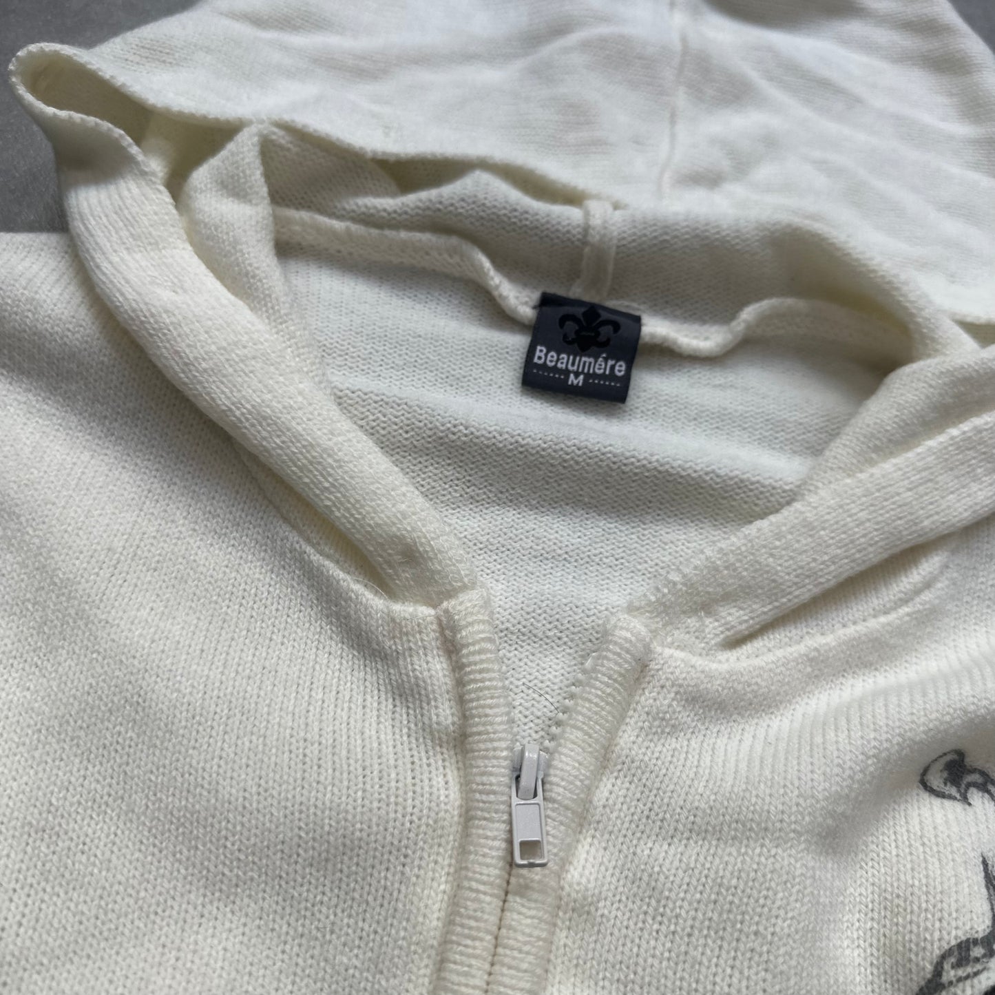 Grahpic Knit Zip Up Jacket