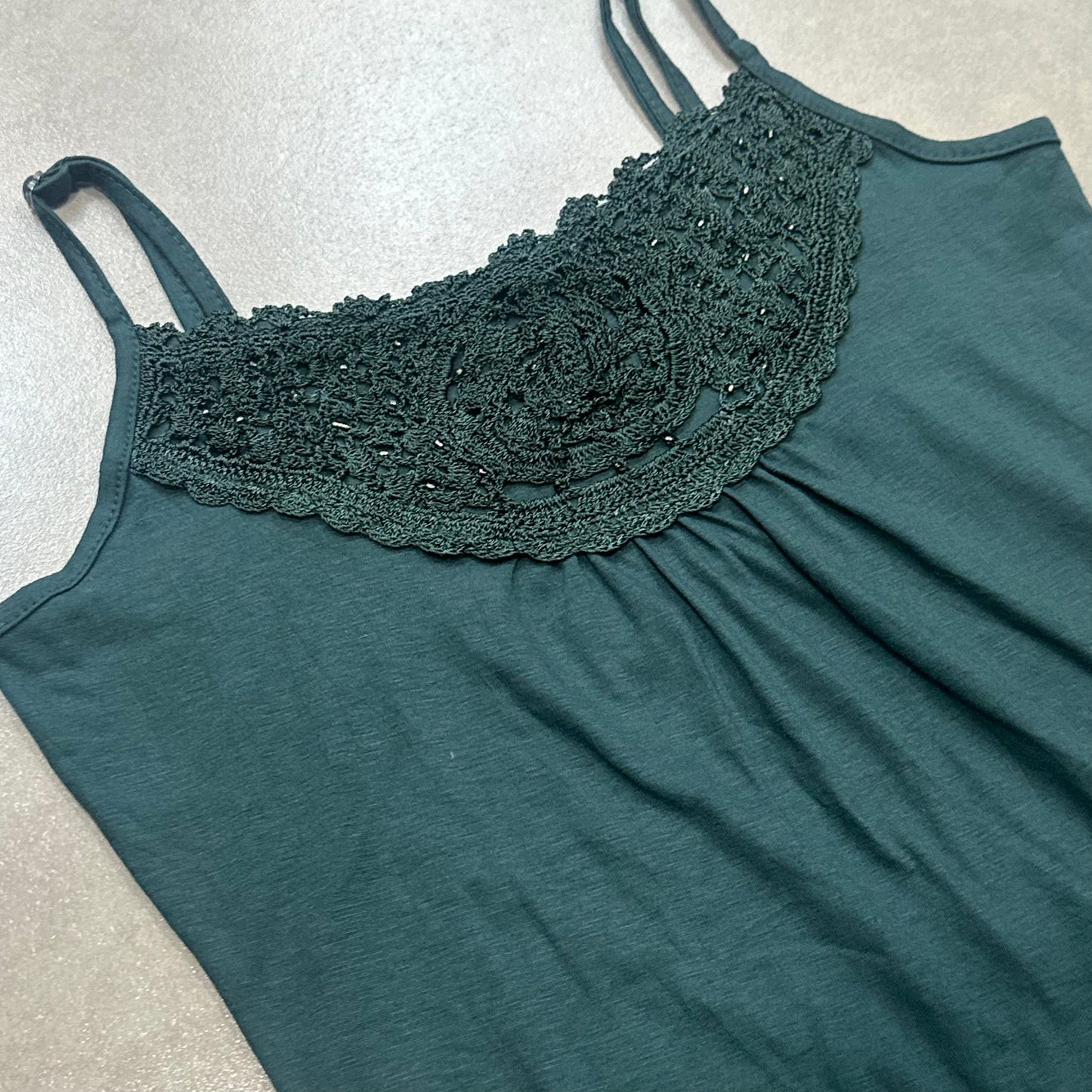 Floral Knit Trim Camisole