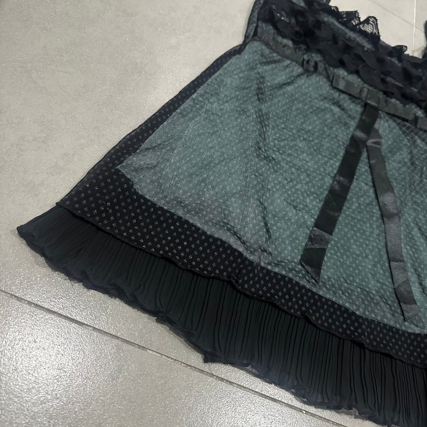 Polka Mesh Layered Camisole