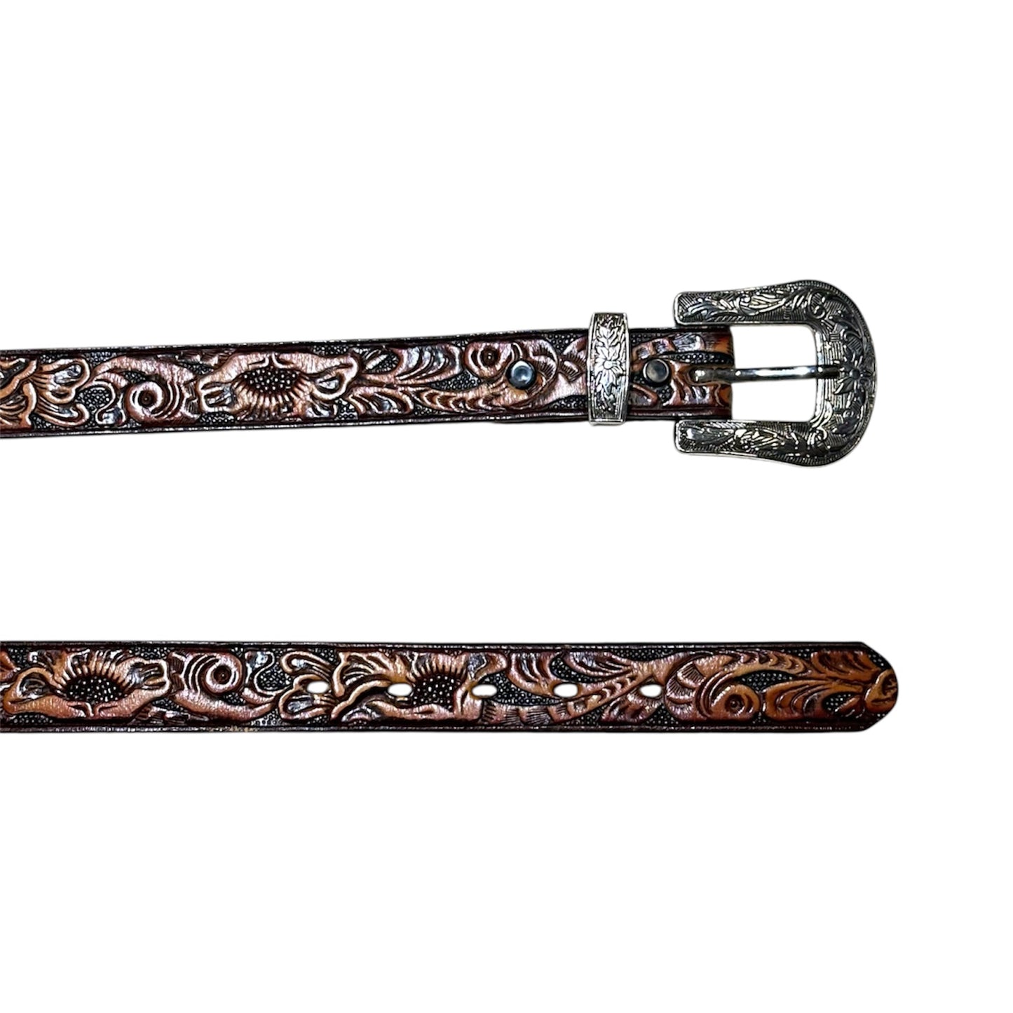 Western Tooled Leather Belt
