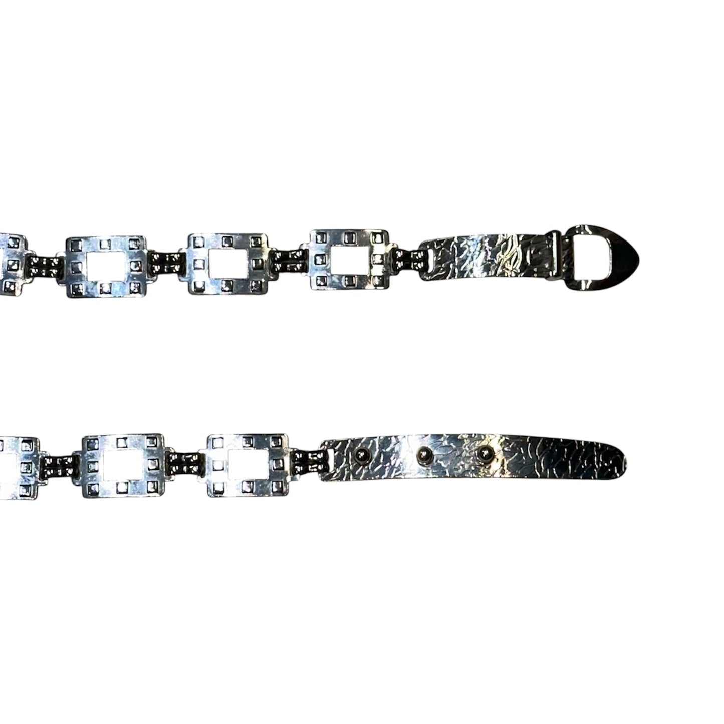 Sliver Square Link Belt