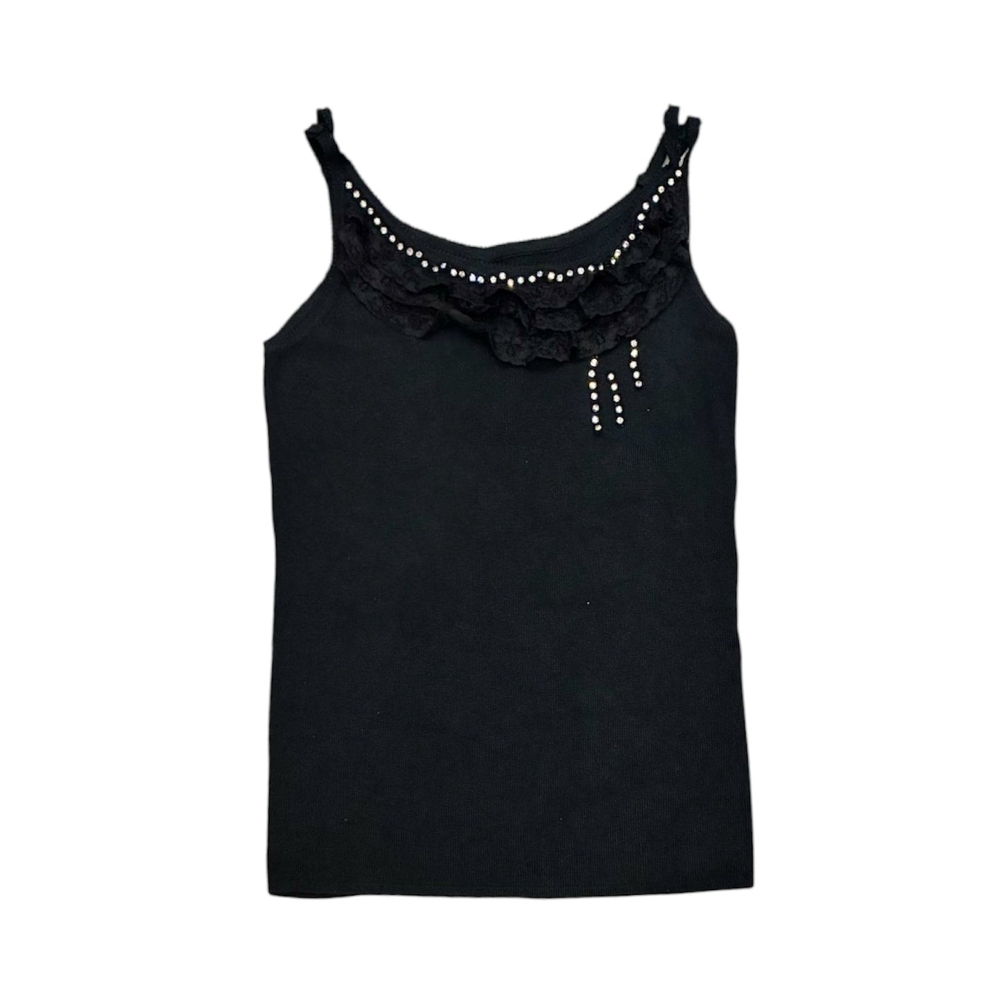 Rhinestone Lace Trim Camisole