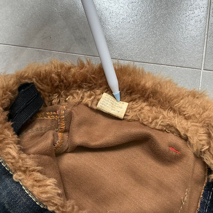Fur Denim High Waist Short