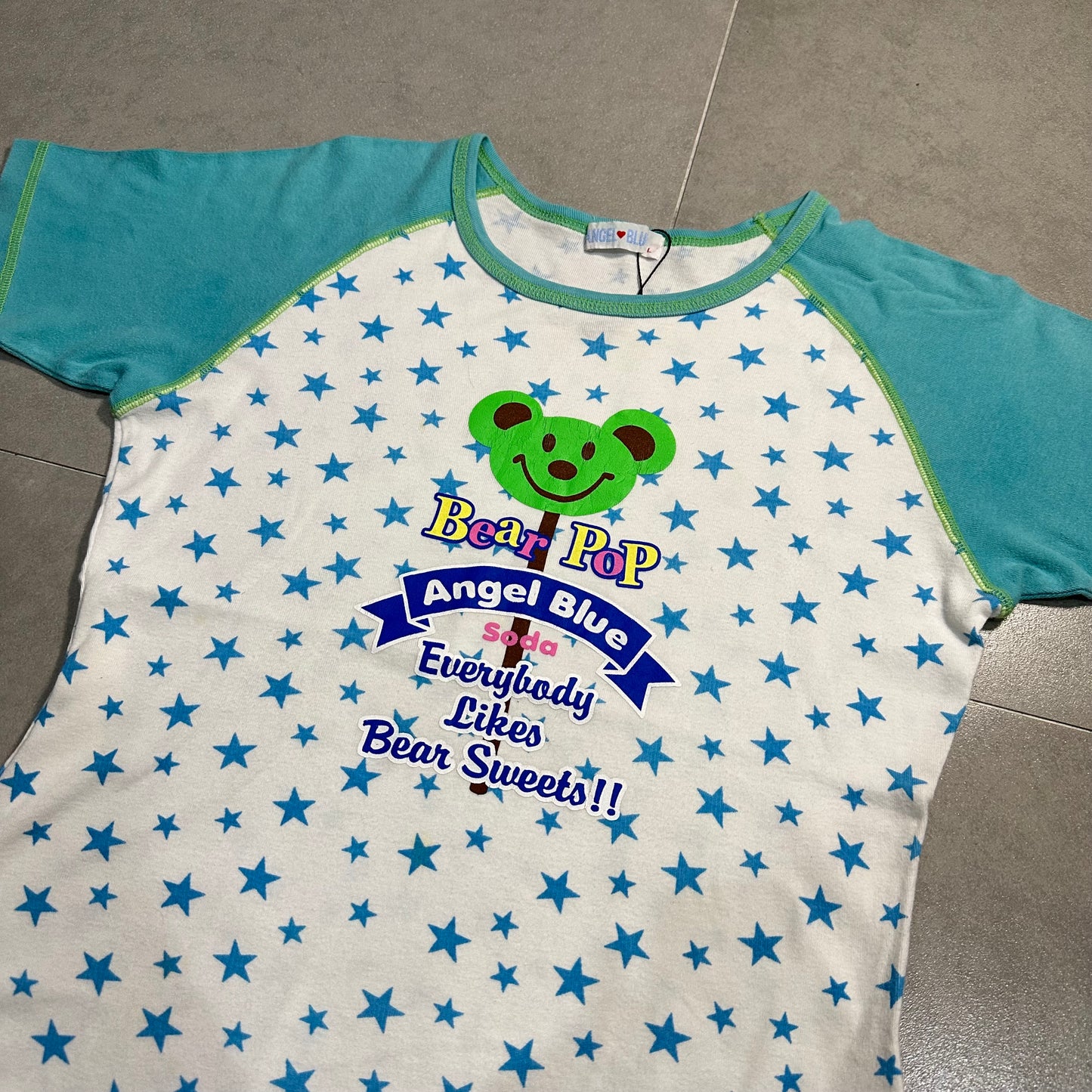 Ange Blue "Bear Pop" Baby Tee
