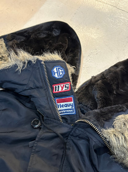 1990s Hysteric Glamour N-3B Parka Fur Fishtail Jacket