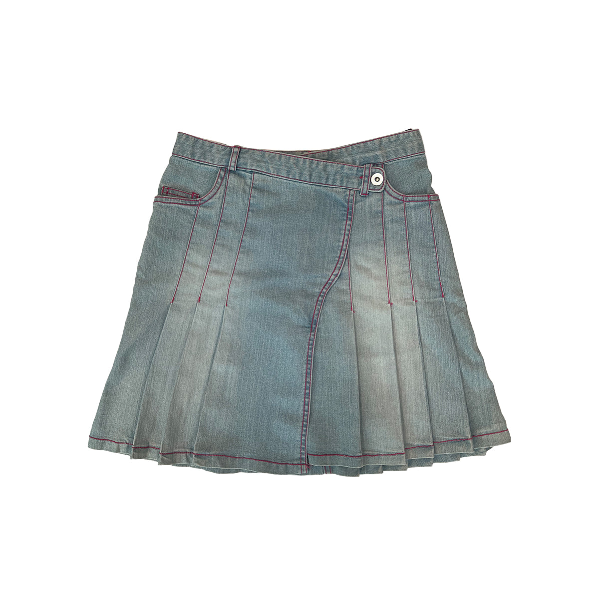 00s Pink Thread Denim Skirt