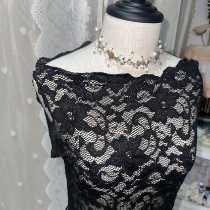 Sheer Floral Lace Vest