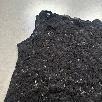 Sheer Floral Lace Vest