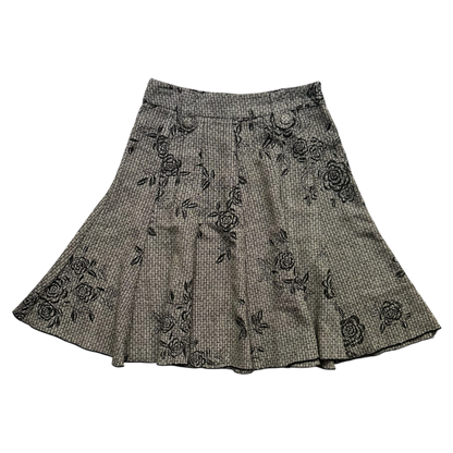 Rose A-line Midi Skirt