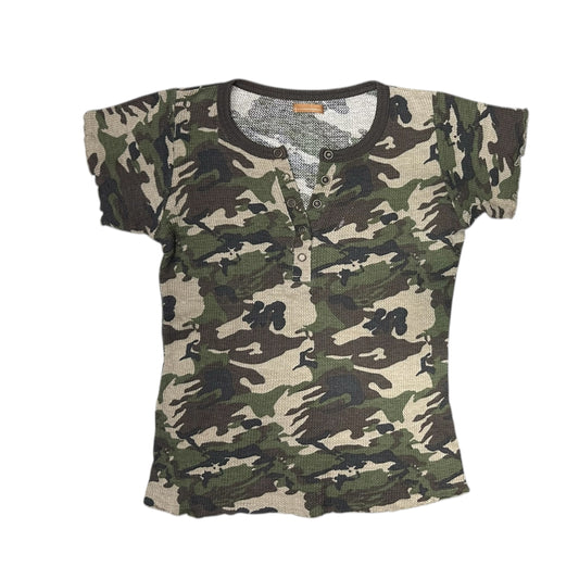 Camo Button Up Baby Tee