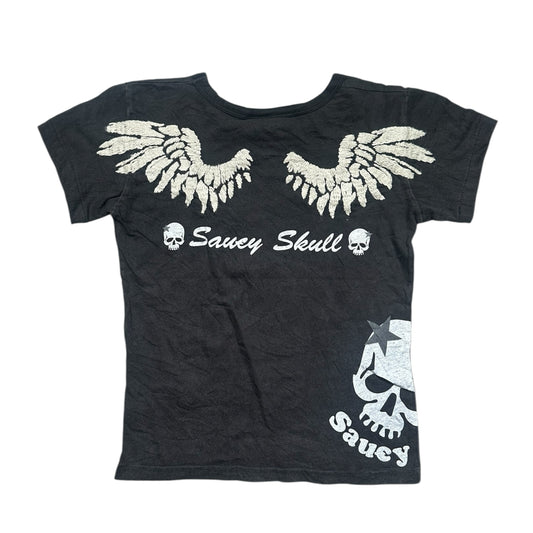 Skull Tee with Back Wings