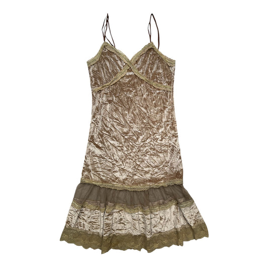 Splicing Velvet Cami Dress