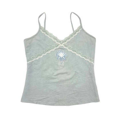 Light Blue Polka Dot Embroidered Cami