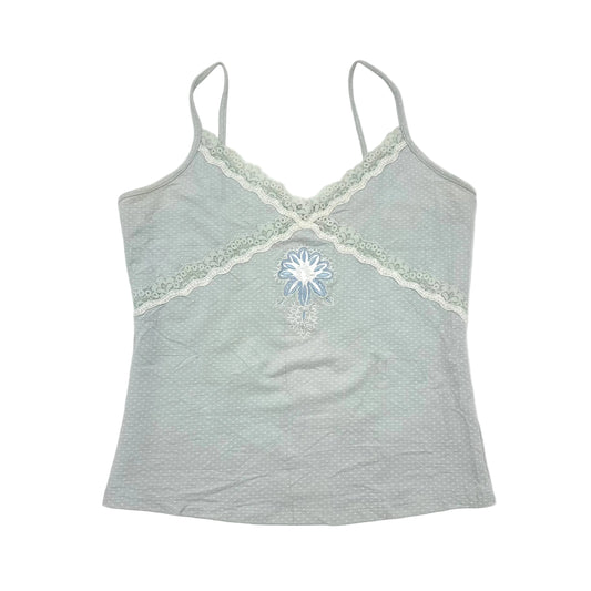 Light Blue Polka Dot Embroidered Cami