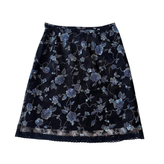 Floral Mesh Layered Skirt