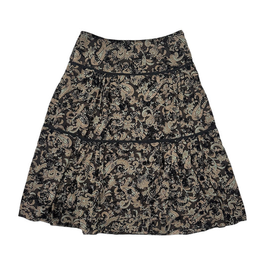 Floral A-line Midi Skirt