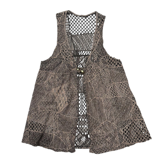 Eyelet Vest Cardigan