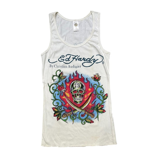 Ed Hardly Beased Skull Tank Top