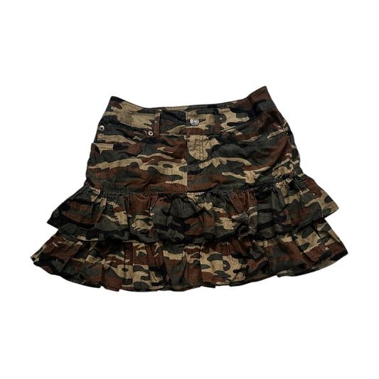 Camo Layered Mini Skirt