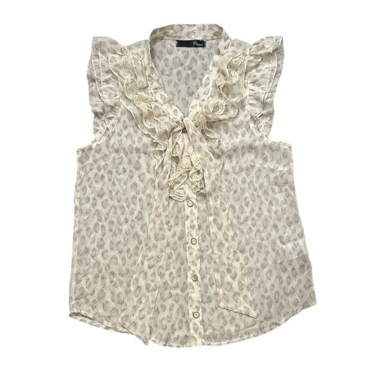 Ruffle Leopard Shirt