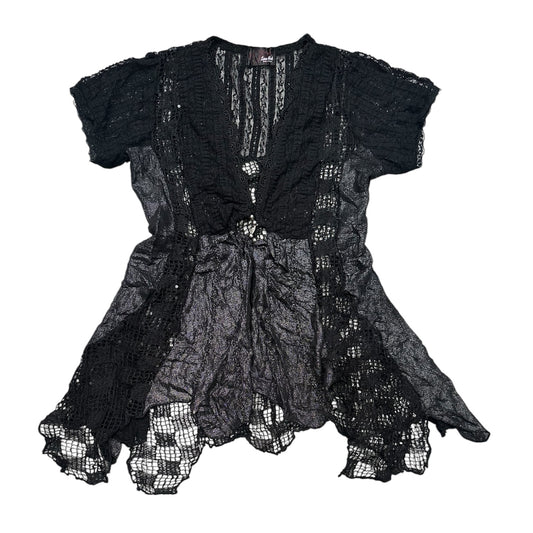 Sheer Splicing Asymmetric Hem Top