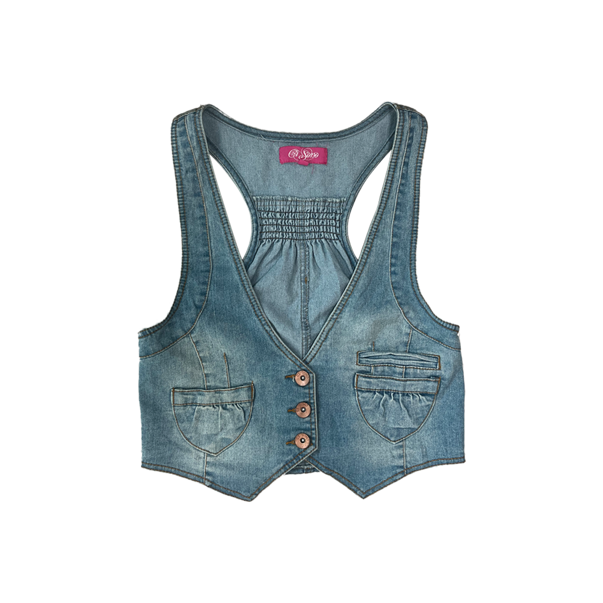 00s Denim Waistcoat