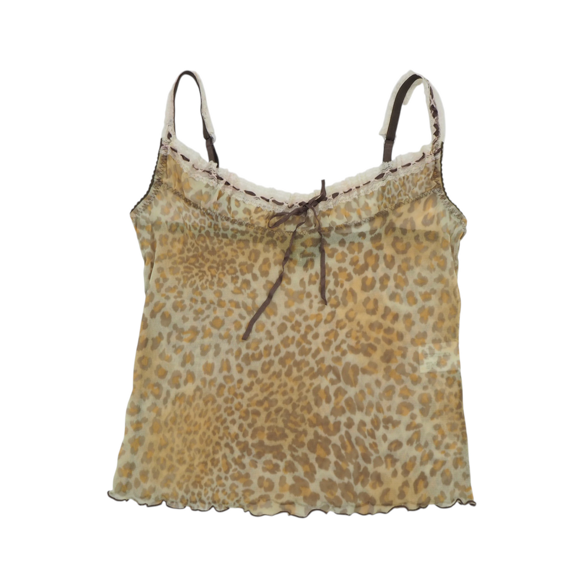 Mesh Leopard Print Camisole