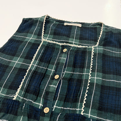 Checked Mini Smock Dress