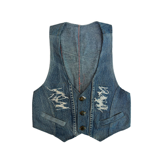 00s Denim Waistcoat