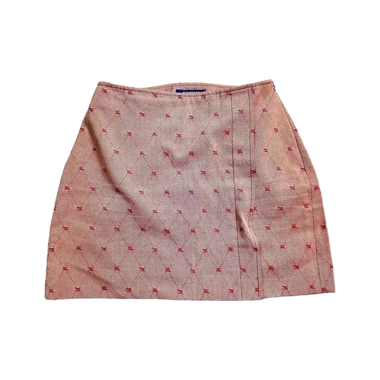 Burberry Red Pattern Skirt