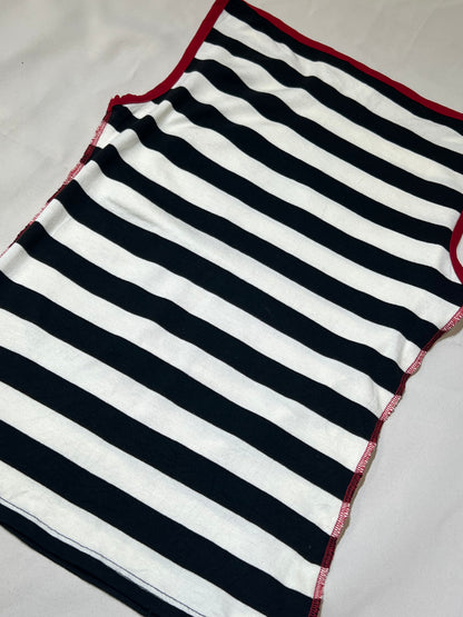 Morgan de Toi Rock n Roll Graphic Striped Tank Top