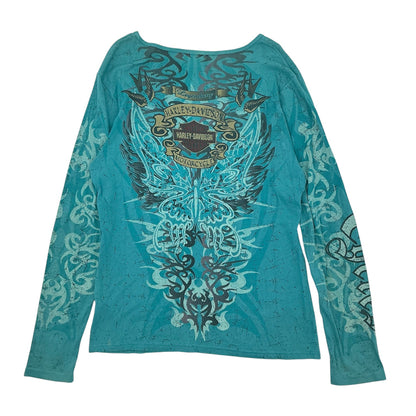 2008 Harley-Davidson Wing Heart Tribal Long Sleeve Top