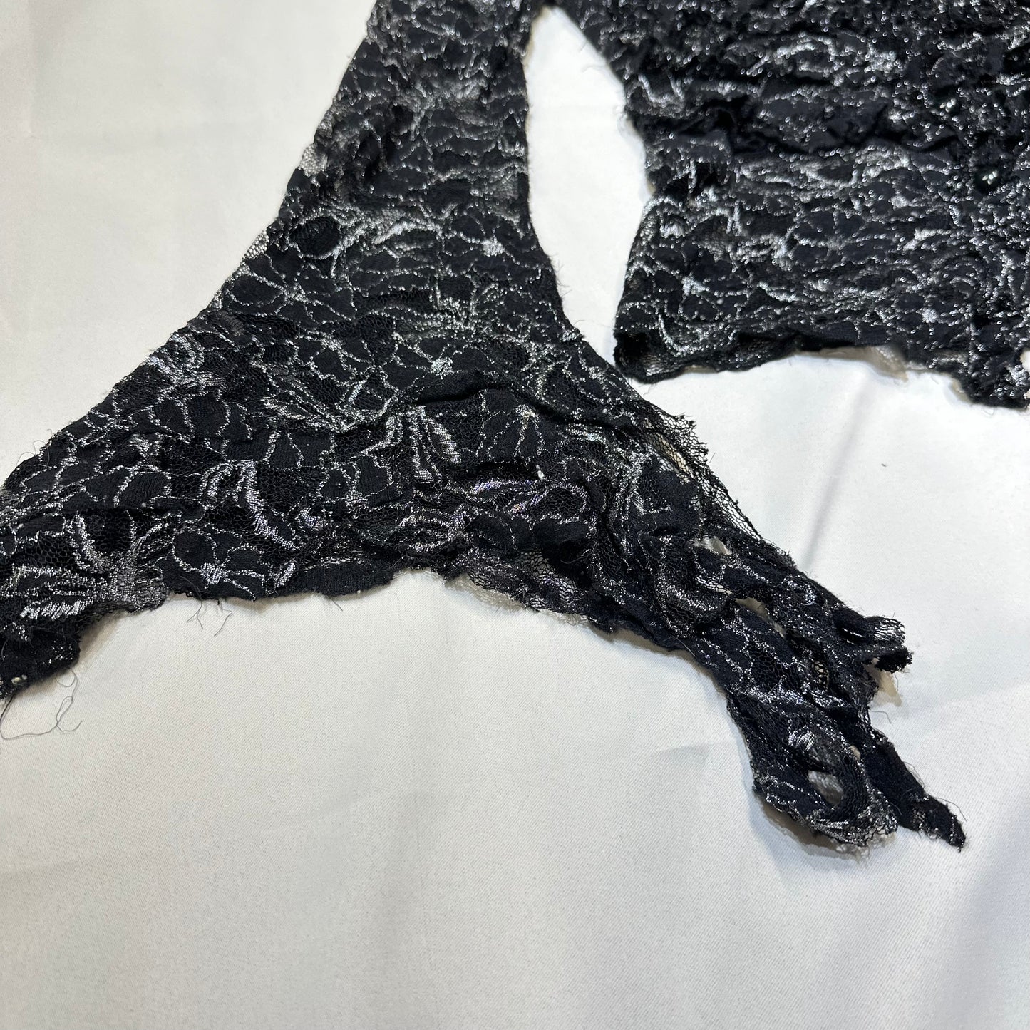 Sheer Lace Flared Sleeves Cardigan